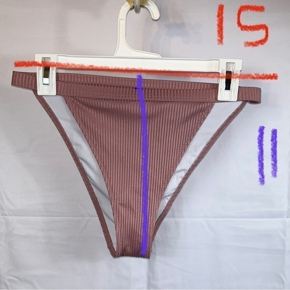 PINK Victoria’s Secret Bikini Bottom Swim Ribbed High Leg High Waisted Mini - Picture 6 of 10